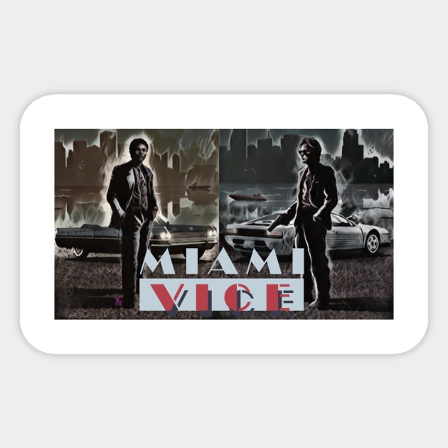 Tribute to Miami Vice Sticker by Viper Unconvetional Concept